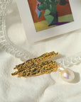 Landscape Lava Series Large Baroque Pearl Brooch