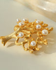 Antique Money Tree Pearl Brooch