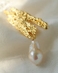 Landscape Lava Series Large Baroque Pearl Brooch - floysun