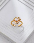 Silver Petal Zirconia Ring - ORE Jewelry
