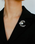 Wheat Spike Gray Mabe Pearl Brooch - floysun
