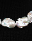 18-23mm White Iridescent Large Baroque Pearl Necklace