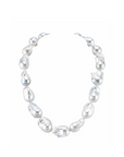 18-23mm White Iridescent Large Baroque Pearl Necklace