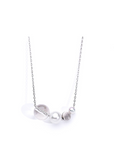 Natural Freshwater Pearl, White Crystal & Cat's Eye Pendant Aurora Necklace