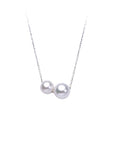 6-8mm Double Pearl Natural Freshwater Pendant Necklace