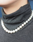 8-9mm No-Core Aurora White Freshwater Pearl Necklace