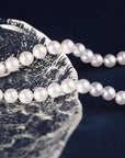 8-9mm No-Core Aurora White Freshwater Pearl Necklace