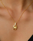 Anchor Moissanite Pendant Necklace