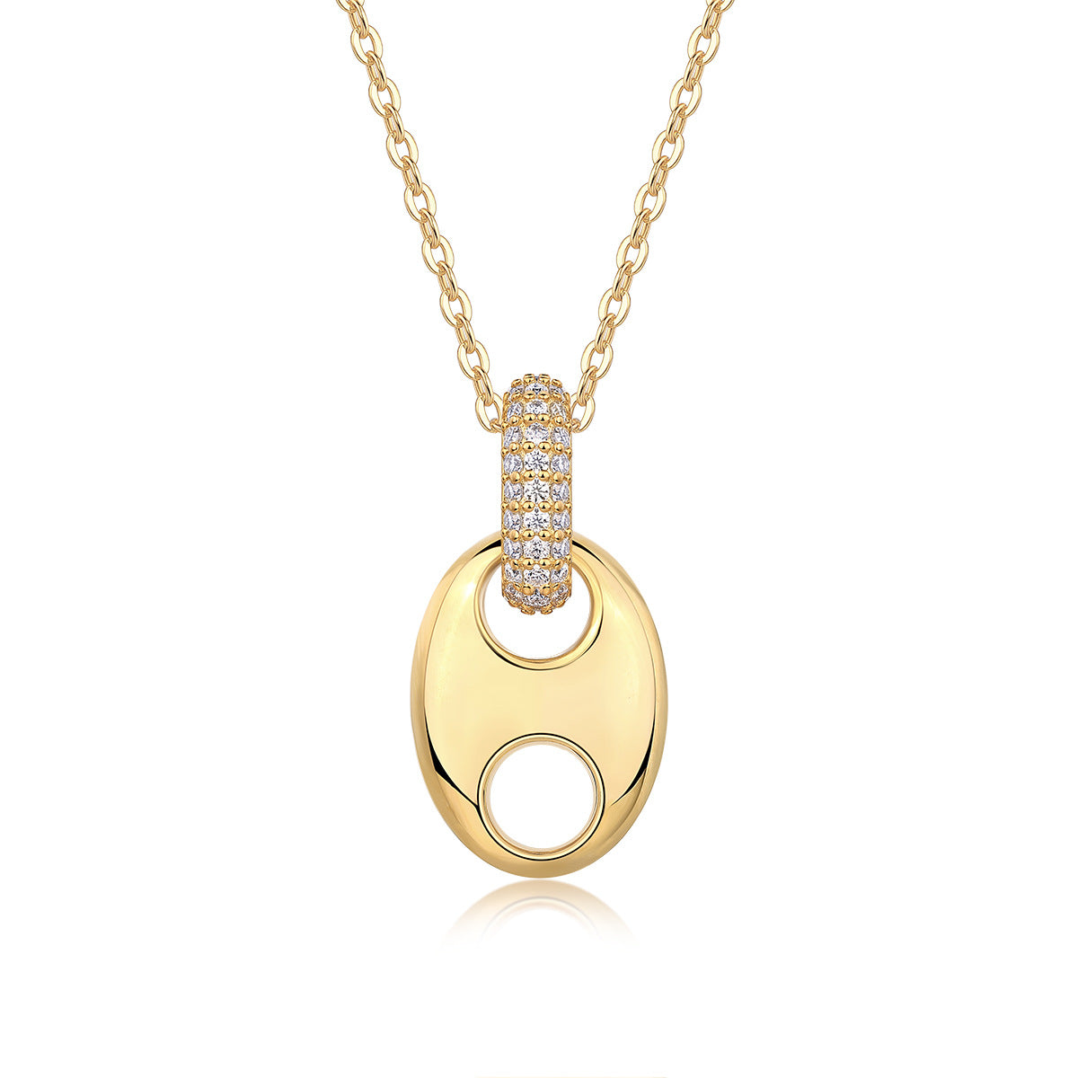 Anchor Moissanite Pendant Necklace