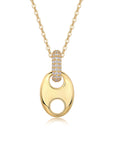 Anchor Moissanite Pendant Necklace