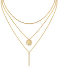 Coin Moissanite Chain Necklace Bundle