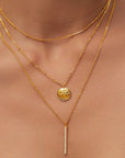 Coin Moissanite Chain Necklace Bundle