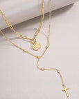 Cross Moissanite Chain Necklace Bundle