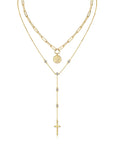 Cross Moissanite Chain Necklace Bundle
