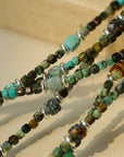 Long Turquoise Baroque Pearl Beaded Necklace -11
