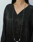 Long Turquoise Baroque Pearl Beaded Necklace -4