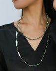 Long Turquoise Baroque Pearl Beaded Necklace
