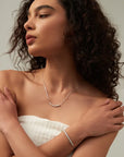 Moissanite Half Tennis Necklace 2.6mm White GoldSilver