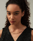 Moissanite Paper Clip Chain Necklace