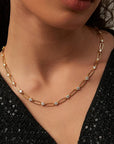 Moissanite Paper Clip Chain Necklace