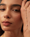 Moissanite Station Ring Bracelet