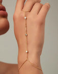 Moissanite Station Ring Bracelet