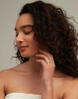 Moissanite Tennis Stacking Ring White Gold Silver