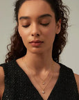 Moon Star Moissanite Chain Necklace Bundle