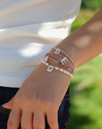 Multicolored Zircon Beaded Letter Name Bracelet