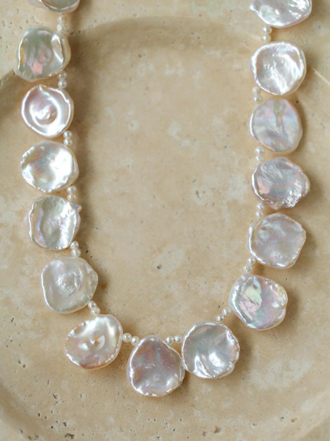 Natural Baroque Petal Pearl Necklace -5