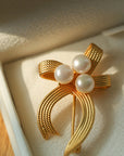 Bow Freshwater Pearl Brooches