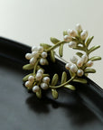 Peach Blossom Wreath Brooch
