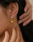 Orb Moissanite Hoop Earrings