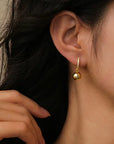 Orb Moissanite Hoop Earrings