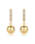 Orb Moissanite Hoop Earrings