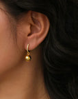 Orb Moissanite Hoop Earrings