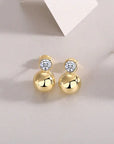 Orb Moissanite Stud Earrings