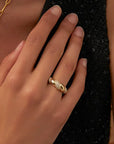 Rope Moissanite Statement Ring