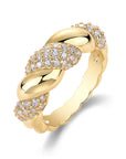 Rope Moissanite Statement Ring