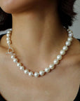 Round Baroque Pearl Beaded Necklace-1