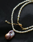 Sea's Embrace Series Baroque Pearl Pendant Necklace -2
