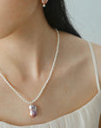 Sea's Embrace Series Baroque Pearl Pendant Necklace -3