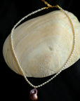 Sea's Embrace Series Baroque Pearl Pendant Necklace -5