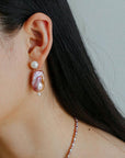 Sea's Embrace Series Colorful Baroque Pearl Earrings -1