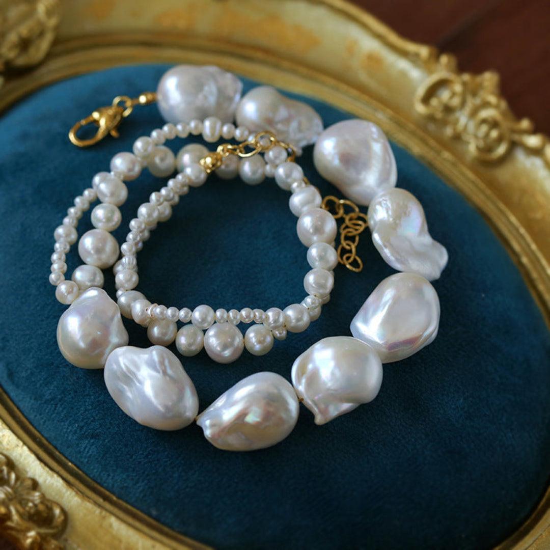 Shaped Baroque Pearl Necklace -5