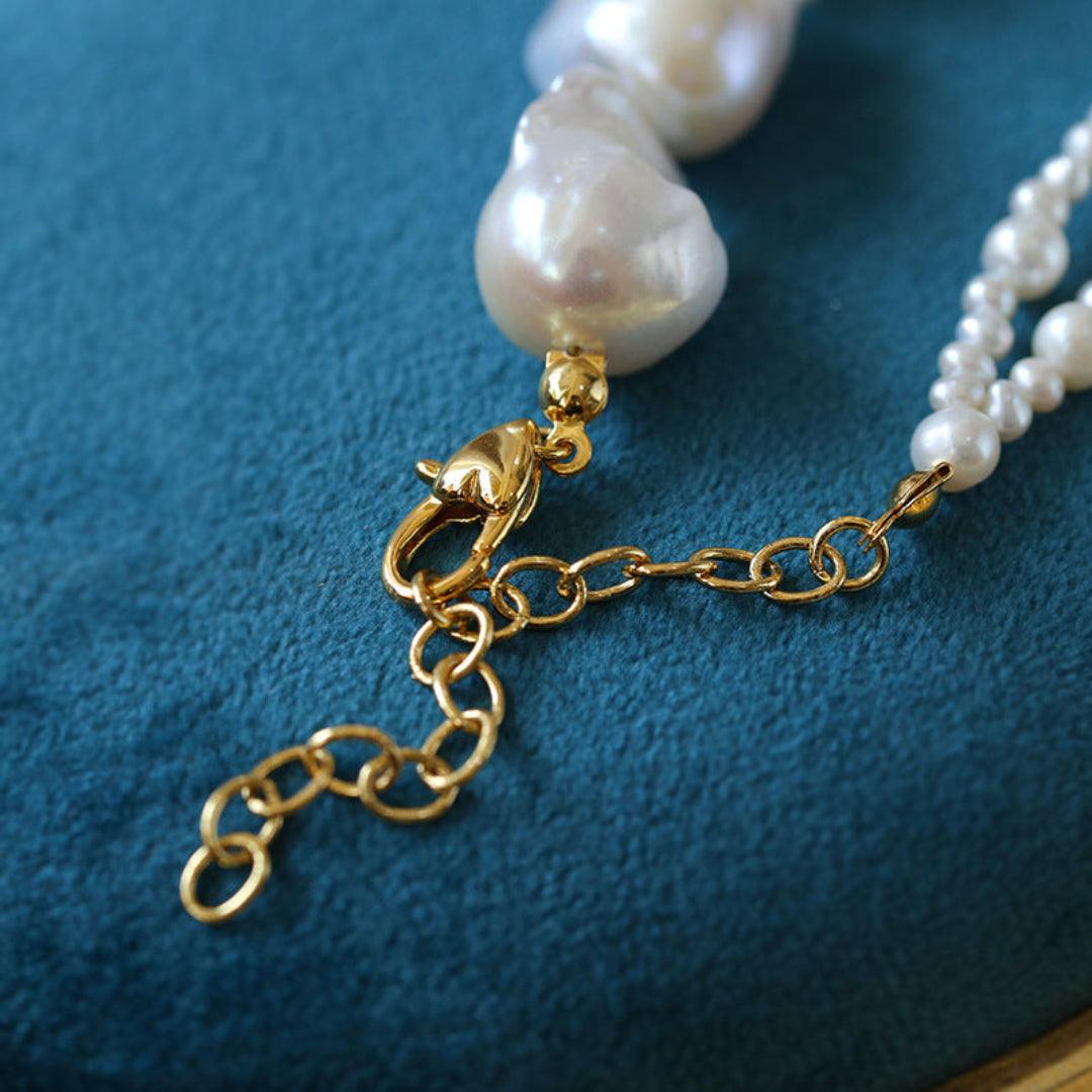 Shaped Baroque Pearl Necklace -6