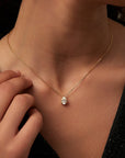 Tear of Joy Moissanite Pendant Necklace