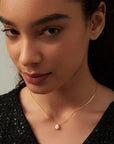 Tear of Joy Moissanite Pendant Necklace