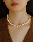 Wrinkled Baroque pearl Beaded Necklace - 1