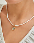 Ancient Coin Pearl Necklace - ORE Jewelry